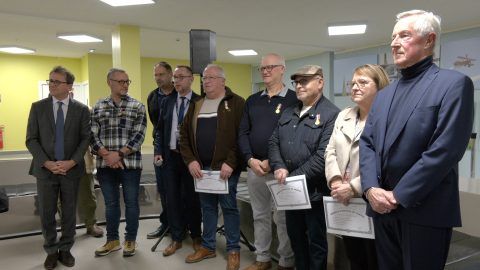 Voeux et médailles à l'aéroport